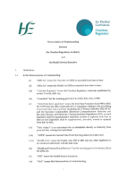 MOU between the Charity Regulatory Authority and the HSE - July 2023 image link