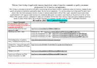 Web Links to Primary Care Schedule Documentation February 2025 image link