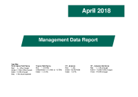 April 2018 Management Data Report front page preview
              