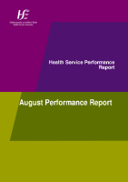 August 2015 Performance Report front page preview
              