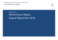 August September 2016 Performance Report  front page preview
              