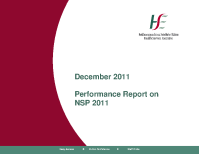 December 2011 Performance Report front page preview
              