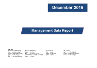 December 2016 Management Data Report front page preview
              