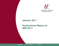 January 2011 Performance Report front page preview
              