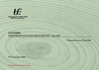 July 2008 Performance Monitoring Report front page preview
              