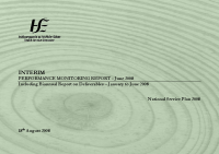 June 2008 Performance Monitoring Report front page preview
              