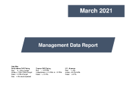 Management Data Report - March 2021 front page preview image