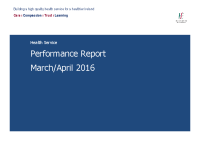 March April 2016 Performance Report front page preview
              