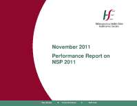 November 2011 Performance Report front page preview
              