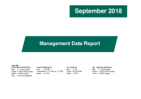 September 2018 Management Data Report front page preview
              