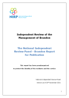 The National Independent Review Panel – Brandon Report for Publication front page preview
              