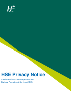 HSE Privacy Notice:  Candidates in process with National Recruitment Services NRS front page preview
              