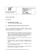 HSE HR Circular 005/2006 re Radiographers/Radiation Therapists (Contracted Working Hours) front page preview
              