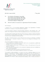 HSE HR Circular 014/2009 re Revised Procedural Arrangements for Appointment of Medical Consultants front page preview
              