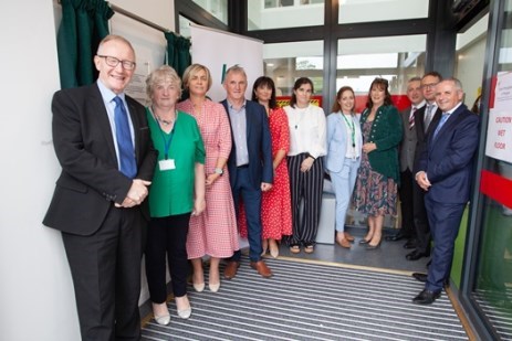 Caption: Frank Feighan TD,  Minister of State for Public Health, Well Being, Carmel Carthy Senior Executive Officer Primary Care Sligo, Leitrim West Cavan, Mandy Doyle Head Of Service, Primary Care Community Healthcare Cavan, Donegal, Leitrim, Monaghan, Sligo, Dermot Monaghan, Chief Officer Community Healthcare Cavan, Donegal, Leitrim, Monaghan, Sligo, Lorraine Sheridan Community Health Care Network Manager Leitrim West-Cavan, Emma Ball, General Manager Primary Care Service Sligo Leitrim West-Cavan, Suzanne Watters Business and Services Manager, Patricia Keane NowDOC Manager, Denis O'Brien Team Co-ordinator Mental Health, DrOwen Mulligan Consultant Psychiatrist Carrick on Shannon, South Leitrim and Paul Reid HSE CEO