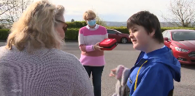 Conor McAuliffe, mum AnneMarie McAuliffe and St Paul’s School Principal Anne Hartnett