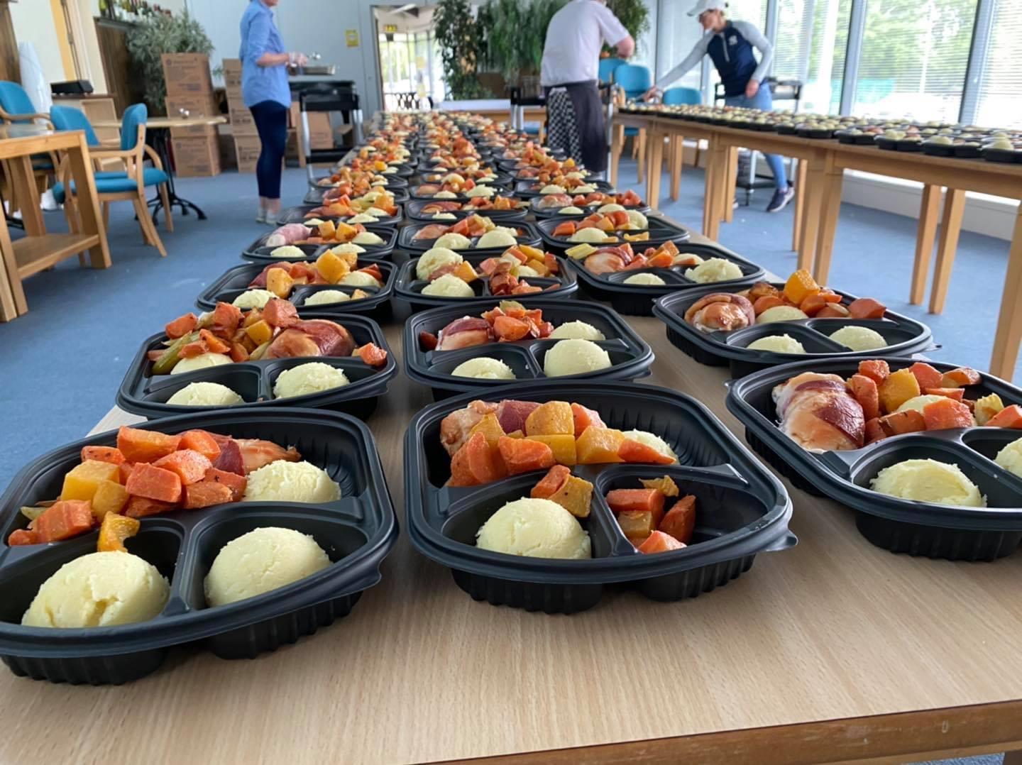 Volunteers at Meals on Wheels Tralee prepare the meals ahead of delivery to the clients.