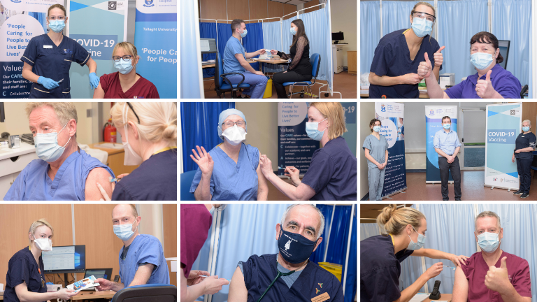 Tallaght University Hospital receiving Covid Vaccine