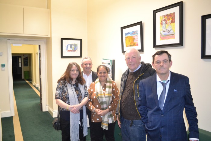 HSE CEO Paul Reid with the artists from EVE Larine: Ann Sheeran, Jasvir Gill, John Smyth and David Cassidy. HSE CEO Paul Reid with the artists from EVE Larine: Ann Sheeran, Jasvir Gill, John Smyth and David Cassidy.