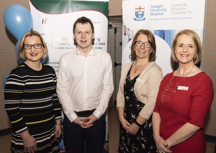 Dr Aine Connolly, Senior Clinical Neuro Psychologist, Stroke Services, TUH & Naas General Hospital; Adam Harris, Founder and Chief Executive of AsIAm; Geraldine Kyle, Nurse Tutor in the Centre for Learning & Development; and Shauna Ennis, Head of the Centre for Learning & Development at TUH.