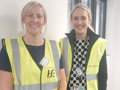 EHS Staff members  Deirdre Devine and Emma Connolly