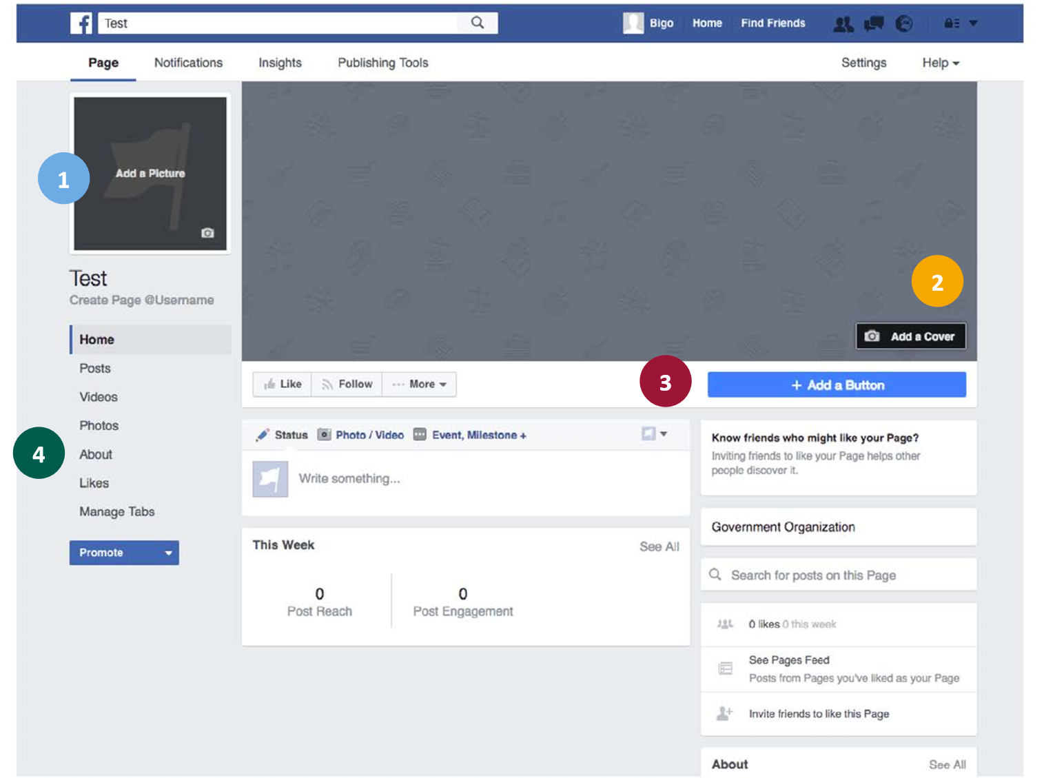 Facebook layout