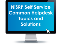 NiSRP Self Service Common Helpdesk Topics and Solutions