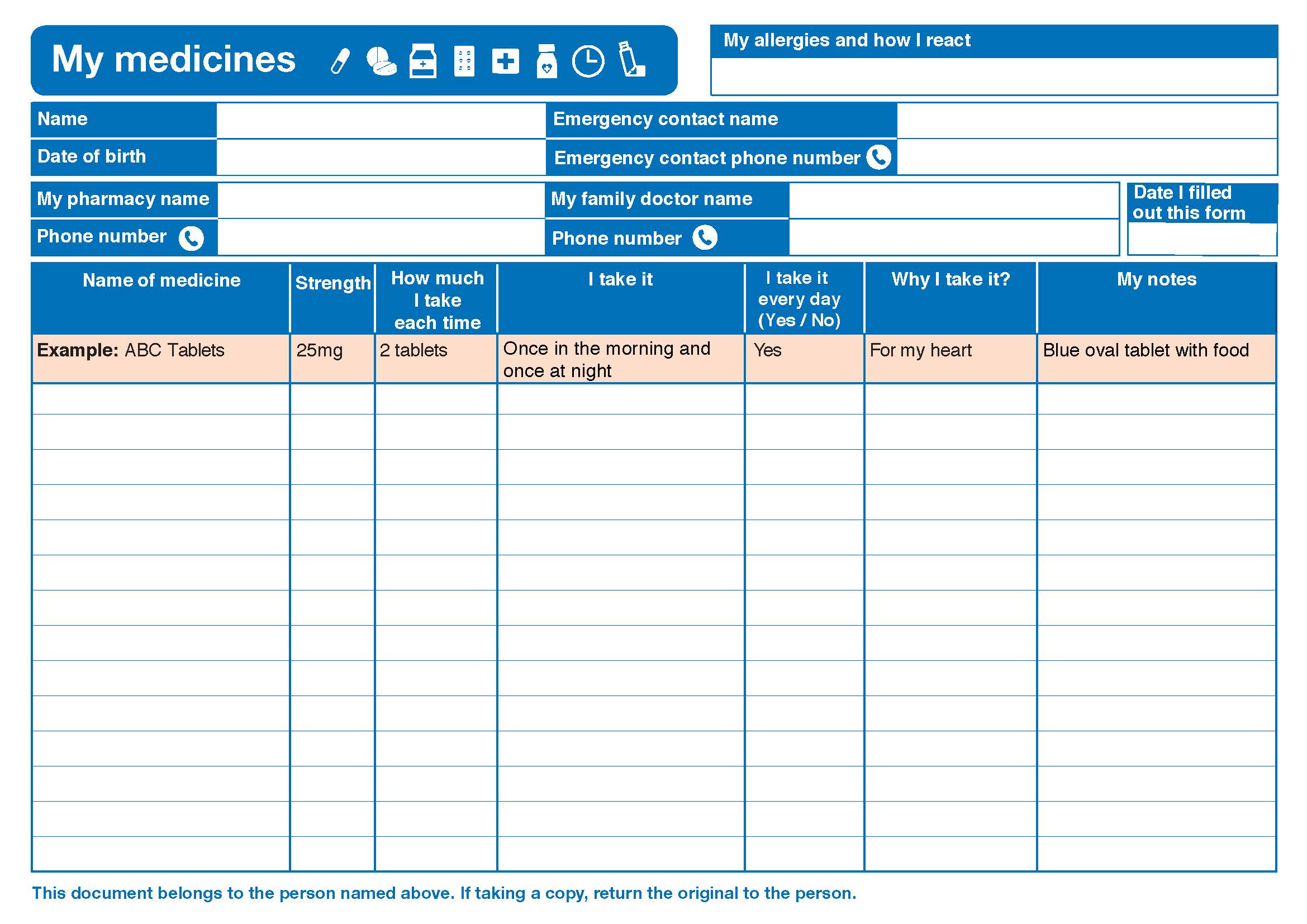 My medicines leaflet pic My medicines leaflet pic