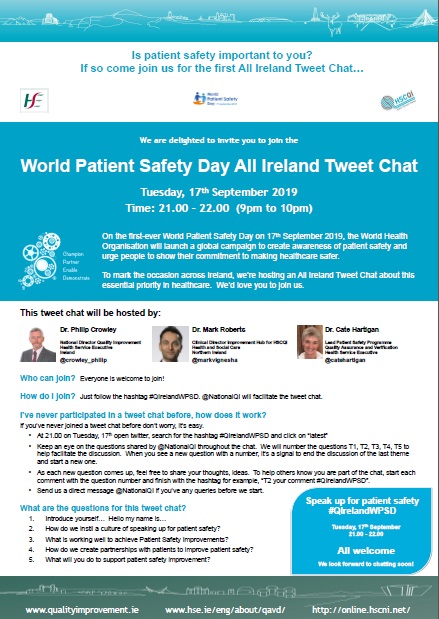World Patient Safety Day Tweet Chat World Patient Safety Day Tweet Chat