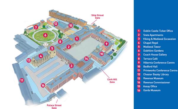 Dublin Castle Map Dublin Castle Map