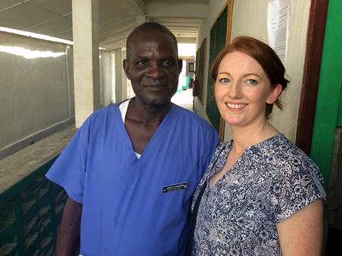 Caoimhe Finn, CNM at Beaumont Hospital during a recent visit to a hospital in Liberia which was affected by the Ebola outbreak Caoimhe Finn Liberia