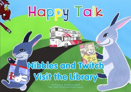 Nibbles and Twitch visit the Library