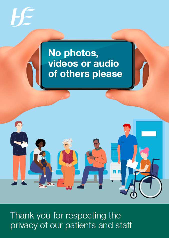 No Photos Video or Audio of others please. Thank you for respecting the privacy of our patients and staff.