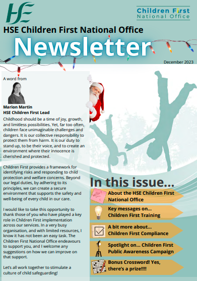 HSE Children First National Office Winter 2024 Newsletter Image HSE Children First National Office Winter 2024 Newsletter Image