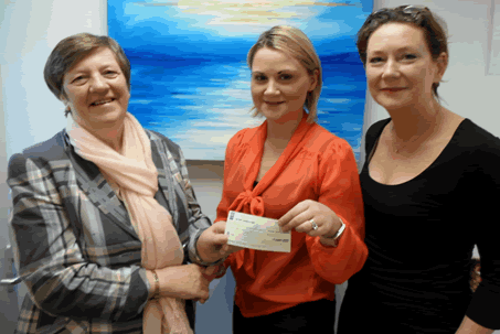 Recent Fundraising Event by Ms. Jessie Griffin, Bruree, Limerick giving a generous donation to Breast and Lymphoedema Services, UHL, Limerick. Right to left Jessie Griffin, Bruree, Catheriona Mulcahy, Breast Co-Coordinator, UHL and Meadbh Mac Sweeney, Lymphoedema Therapist , UHL.