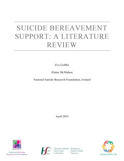 Suicide Bereavement Support Literature Review Cover