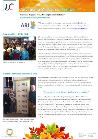 ARI Newsletter Autumn 2017 (Cover) ARI Newsletter Autumn 2017 (Cover)