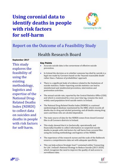 Report on the Outcome of a Feasibility Study - HRB, NOSP1