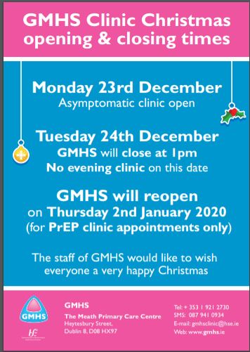 GMHS Clinic Xmas Times GMHS Clinic Xmas Times