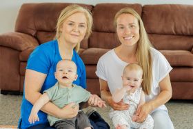 Laura Tighe, mum to twins Neasa and Cullan and Lynn Cunningham, the Infant Feeding and Lactation Clinical Nurse Specialist at Sligo University Hospital